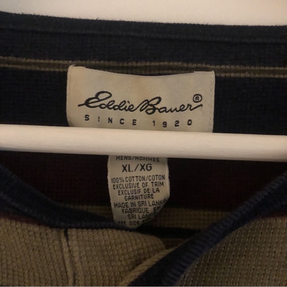 Eddie Bauer stripe henley top - Picture 3 of 3
